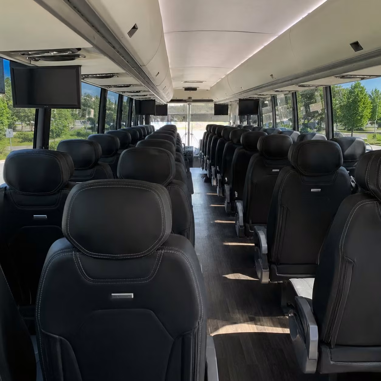 league city charter bus interior
